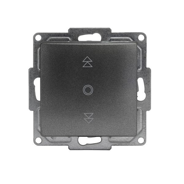 Gunsan Visage Jalousieschalter Rolladenschalter 1x Schaltwippe Unterputz Dunkelsilber